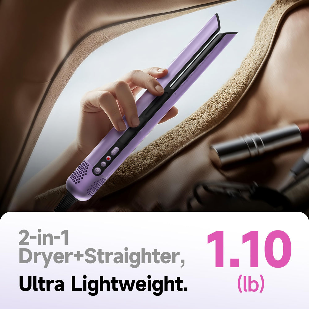 Jellyfish wet-to-straight one-step feature speeds quick salon-like straightening.