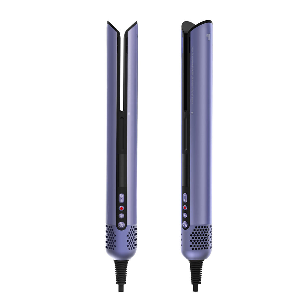 Jellyfish zero-touch air-straightener slot guiding strands for gentle, heat-free straightening.