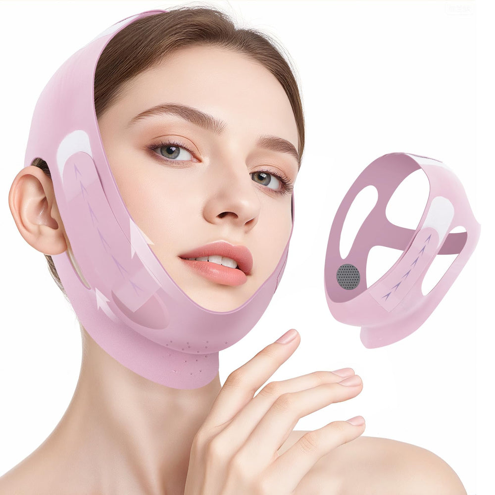 JenChrysm chin strap for sleeping with 3D design supports gentle facial contouring during rest.