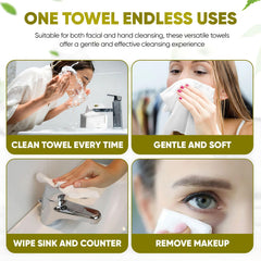 JenMom disposable face towels close-up highlights soft, lint-free texture.