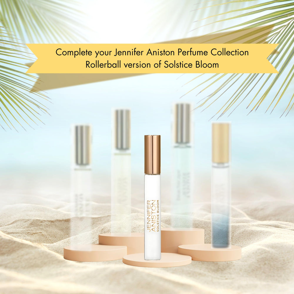 Jennifer Aniston Solstice Bloom notes of gardenia and jasmine.