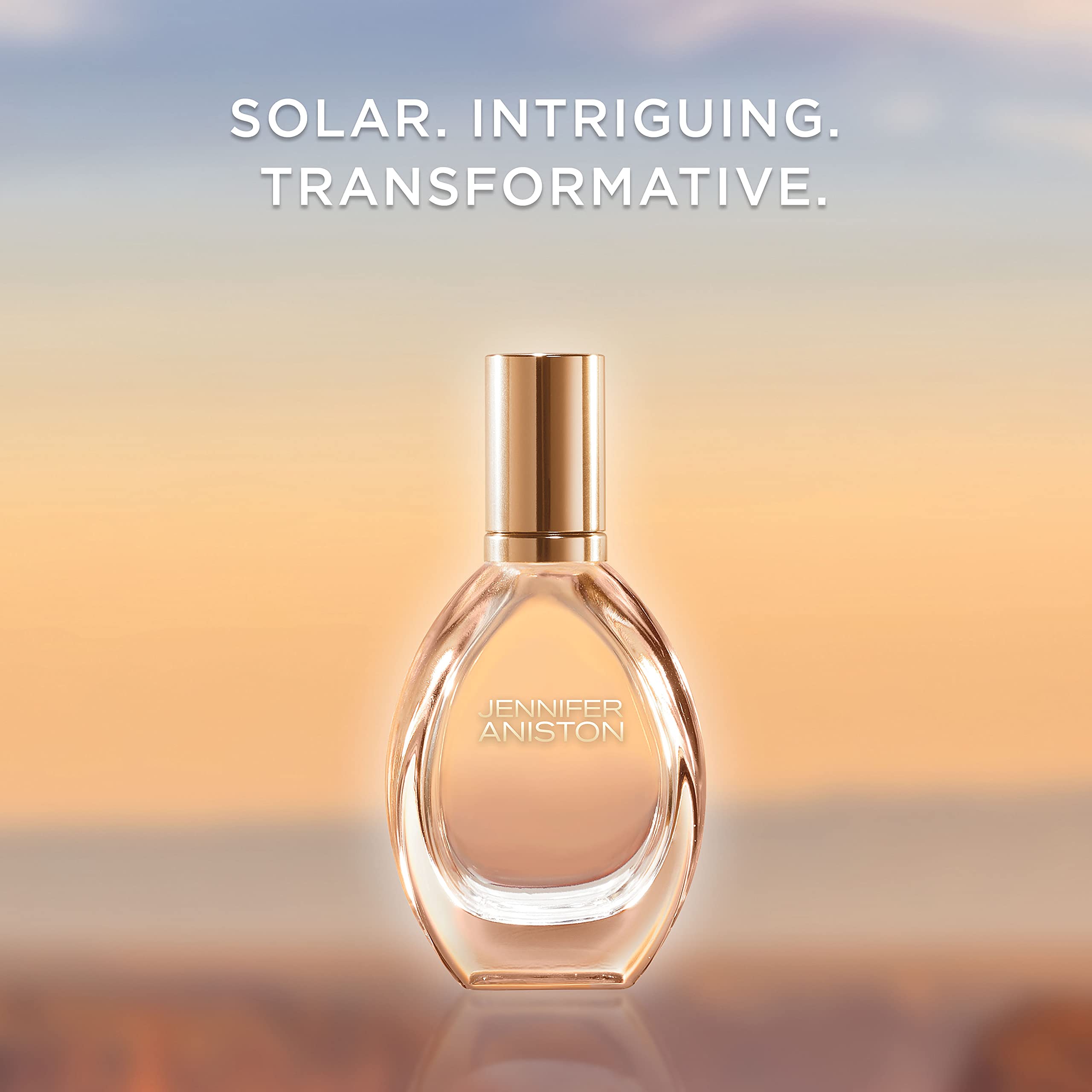 Jennifer Aniston Solstice Bloom packaging box presents a sleek, gift-ready experience.
