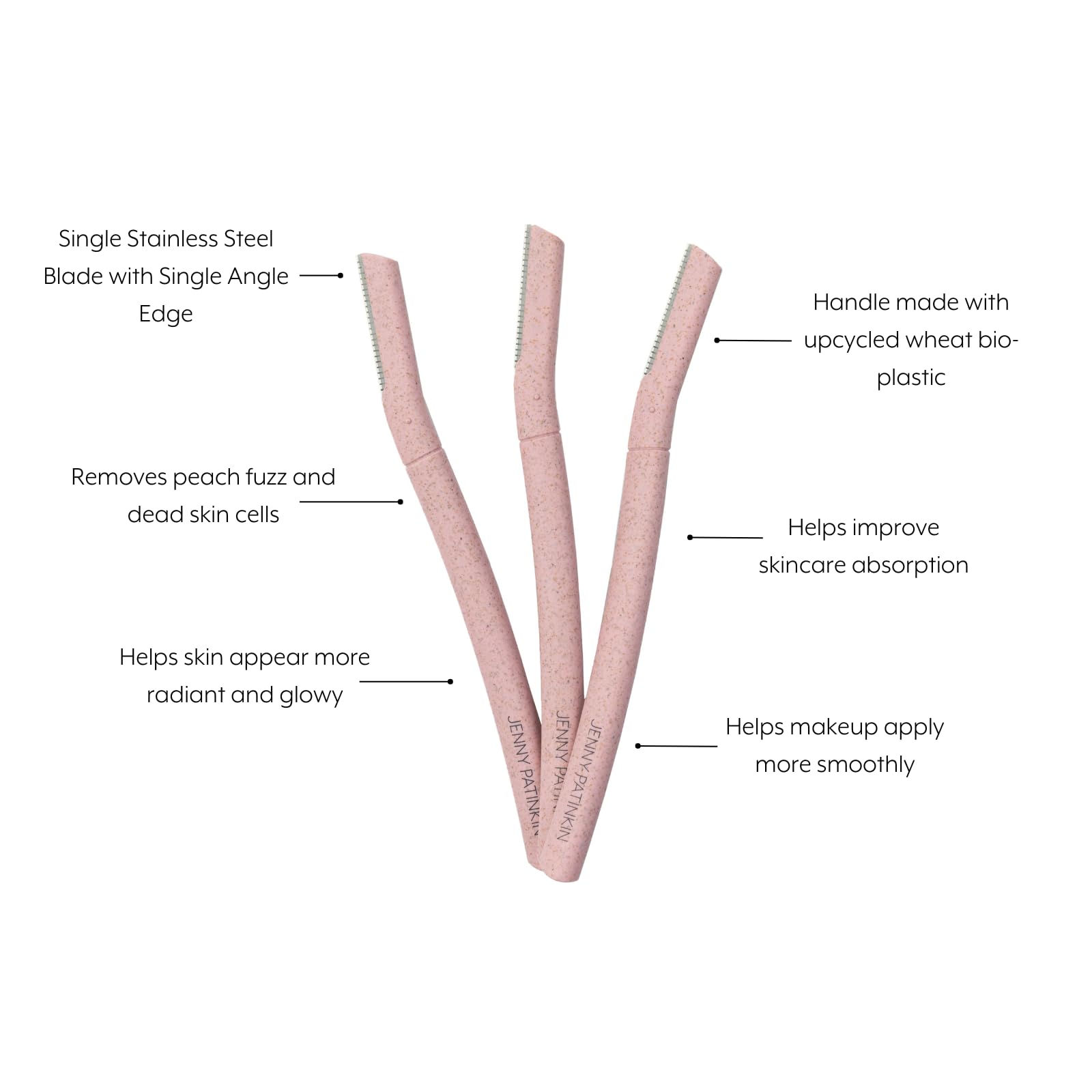 Jenny Patinkin Dermaplaning Set Trío Lateral: mango ergonómico para precisión