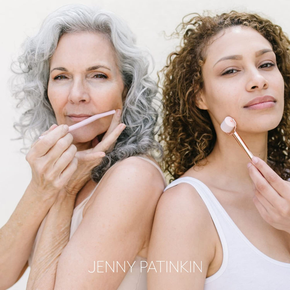 Jenny Patinkin Dermaplaning Tool After-Use Skin Glow hints at fresh skincare canvas.
