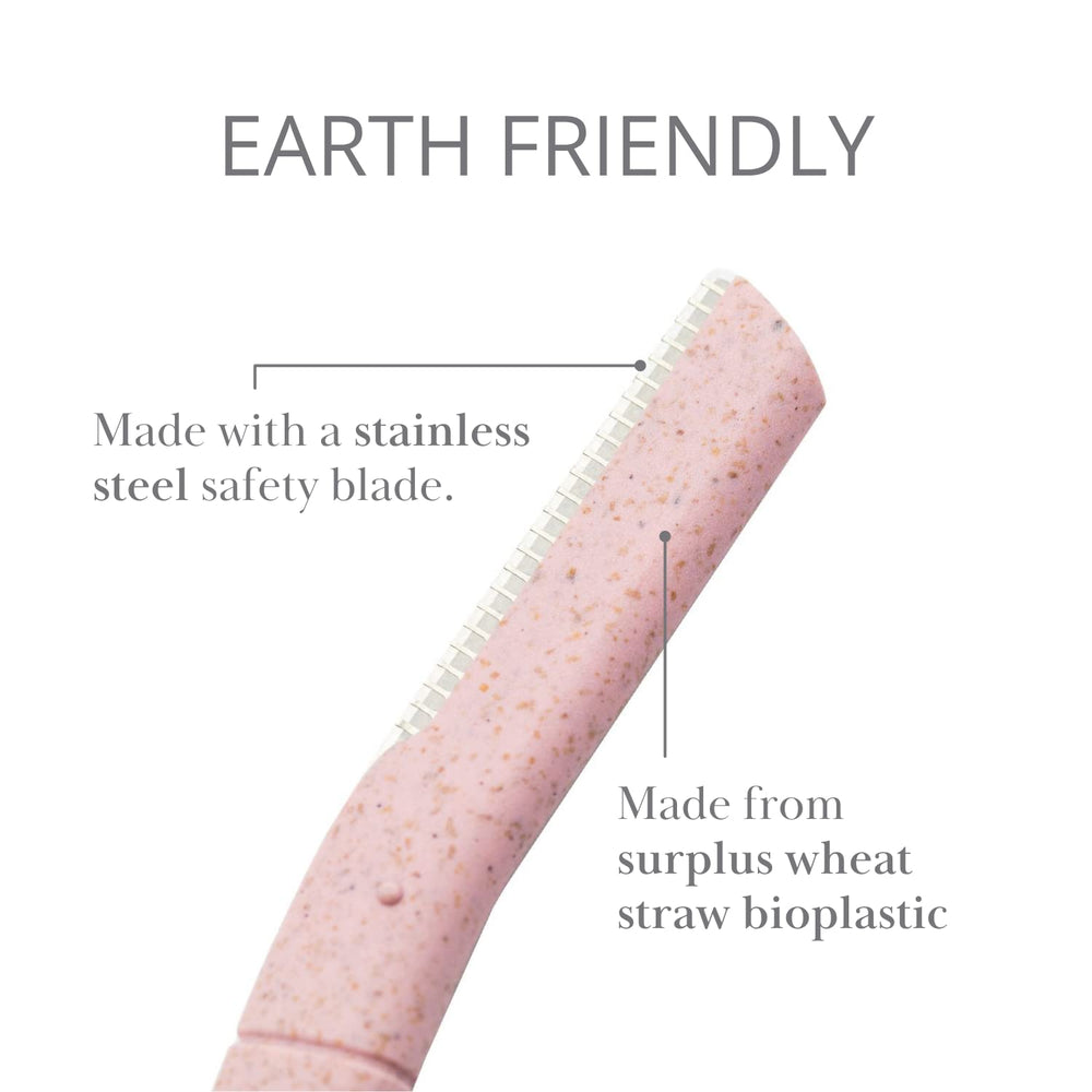 Jenny Patinkin Dermaplaning Tool Stainless Blade Closeup shows clean, safe exfoliation potential.