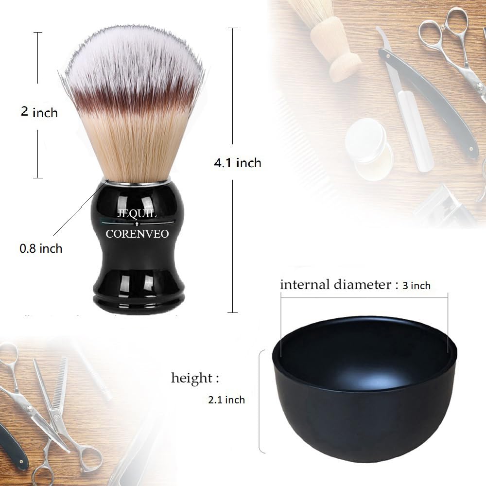 JEQUIL&CORENVEO deluxe shaving kit full setup on counter—perfect for daily grooming rituals.
