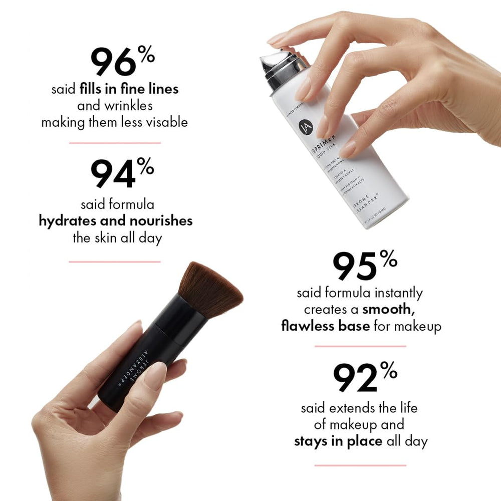 Jerome Alexander primer application showing skin texture smoothing in action