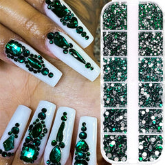 JERCLITY emerald green and red crystals add festive sparkle to projects