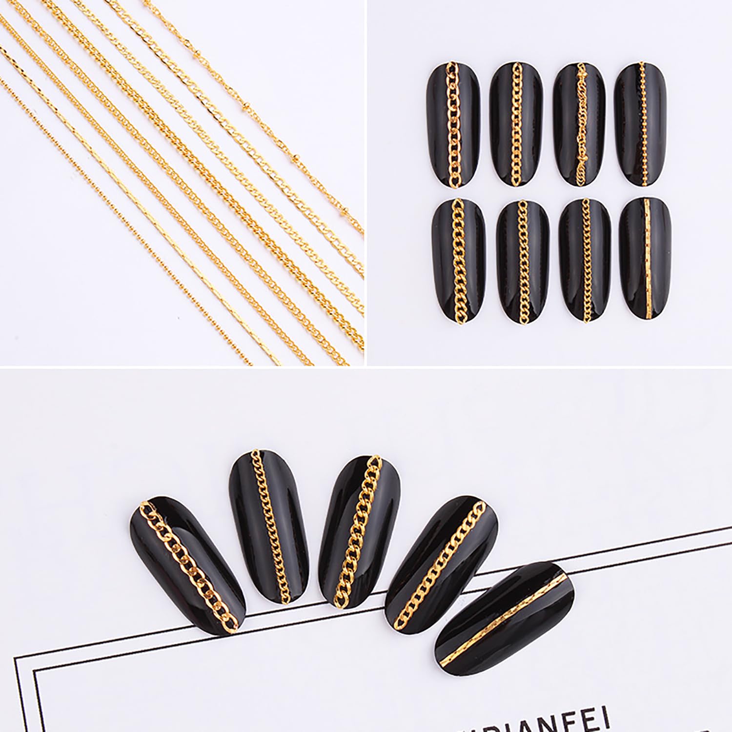 JERCLITY gift-ready nail art chains ideal for DIY enthusiasts