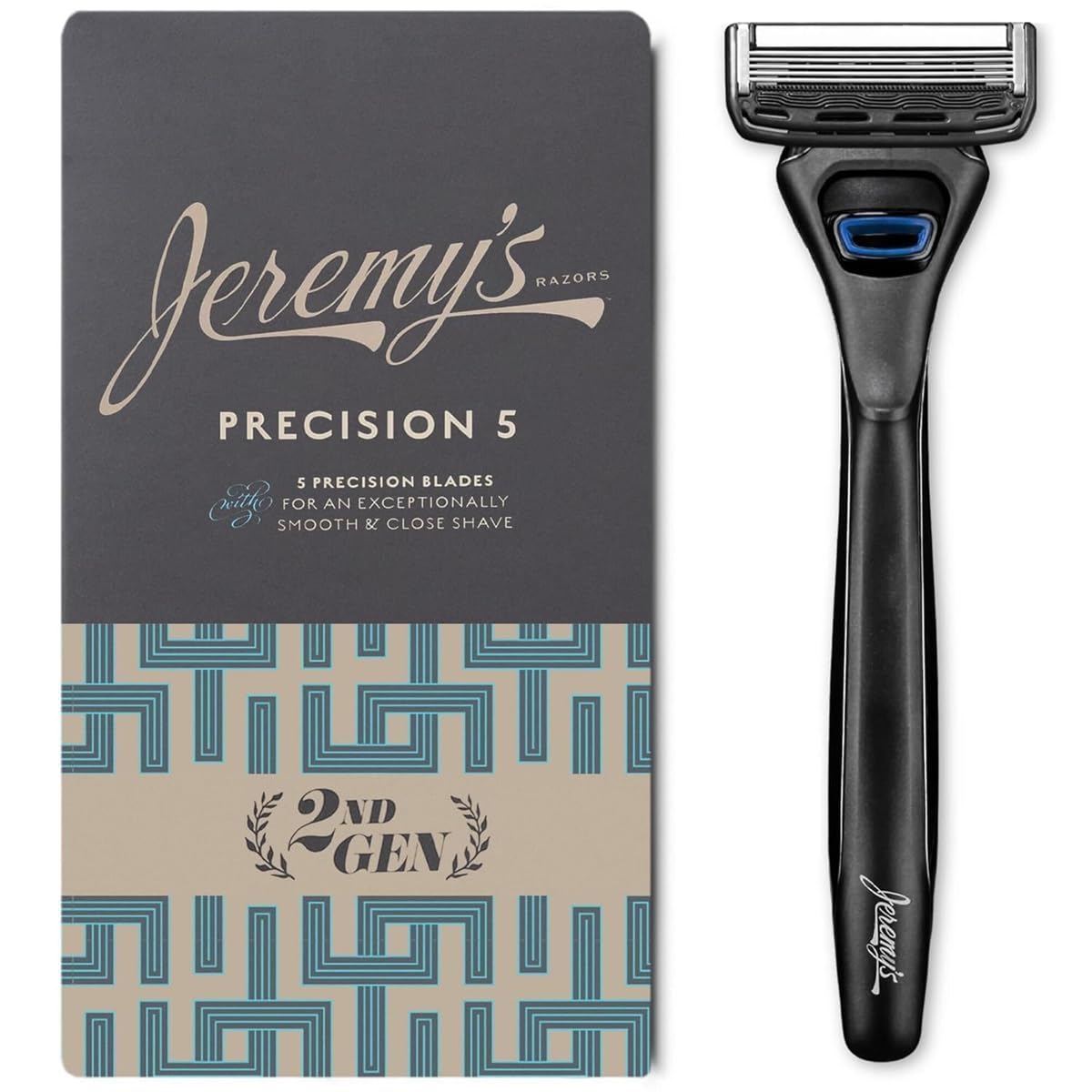 Jeremy's razor with ergonomic handle for comfortable grip during daily shave