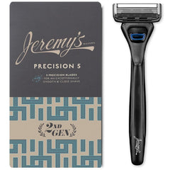 Jeremy's razor with ergonomic handle for comfortable grip during daily shave