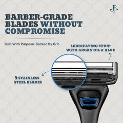 Jeremy's razor lubricating strip with argan oil and aloe for smooth glide