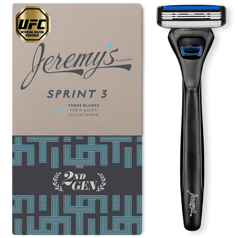 Jeremy's Razors Sprint 3 Blade Razor ergonomic handle for smooth control
