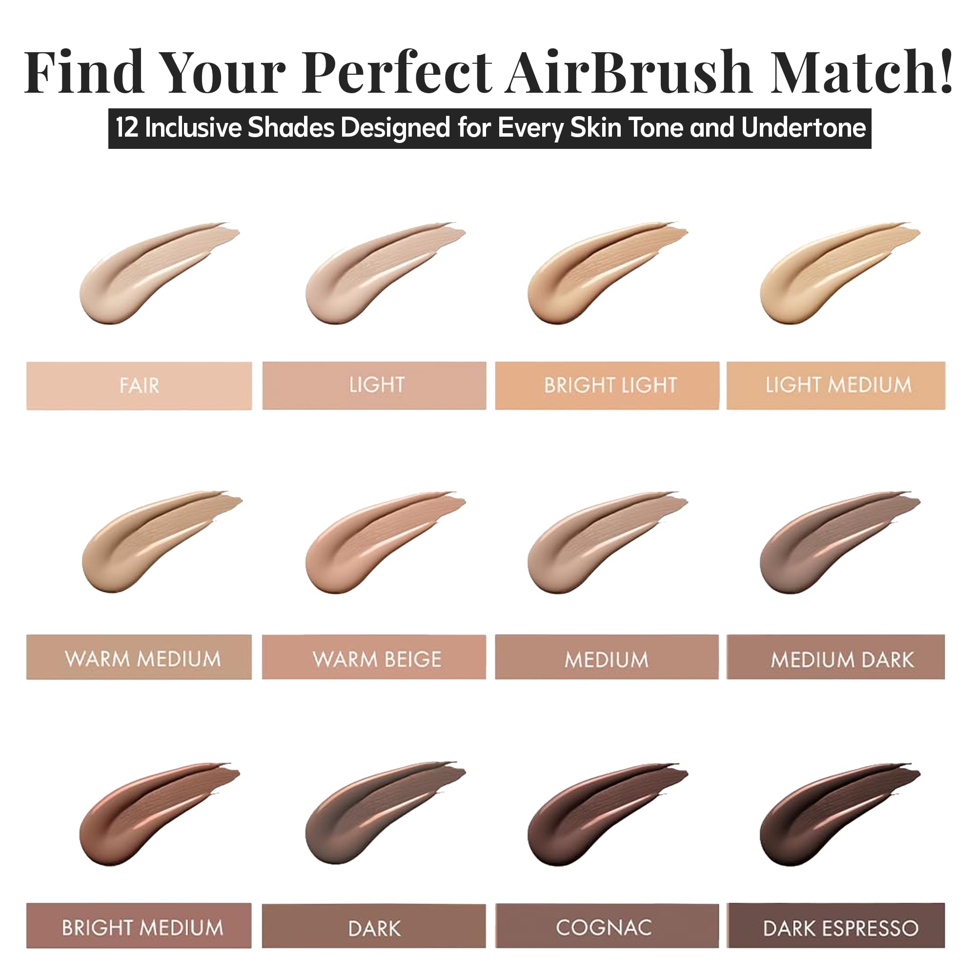 Jerome Alexander airbrush swatch showing smooth, even skin tone.