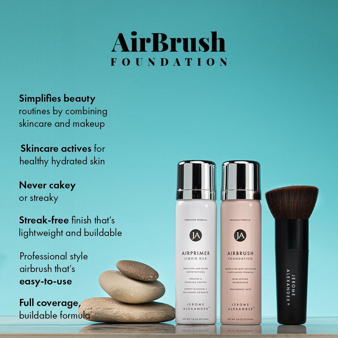 LiquidSilk Air Primer bottle shown for smoother pores before makeup application