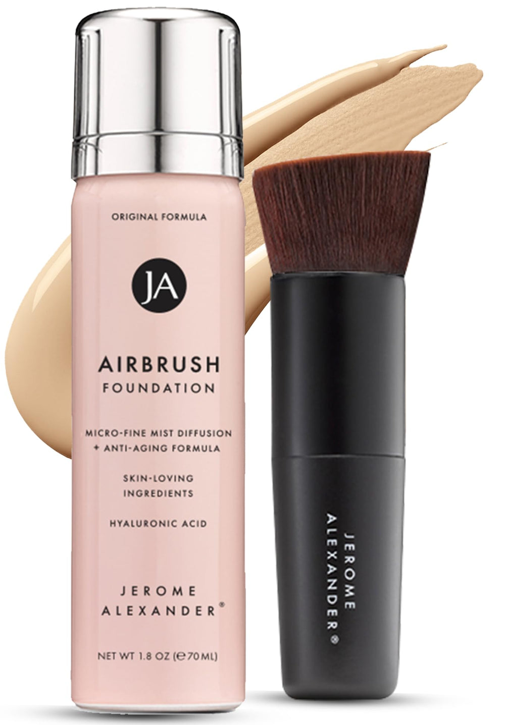 Jerome Alexander MagicMinerals AirBrush Foundation bottle delivering light-medium coverage for radiant skin.