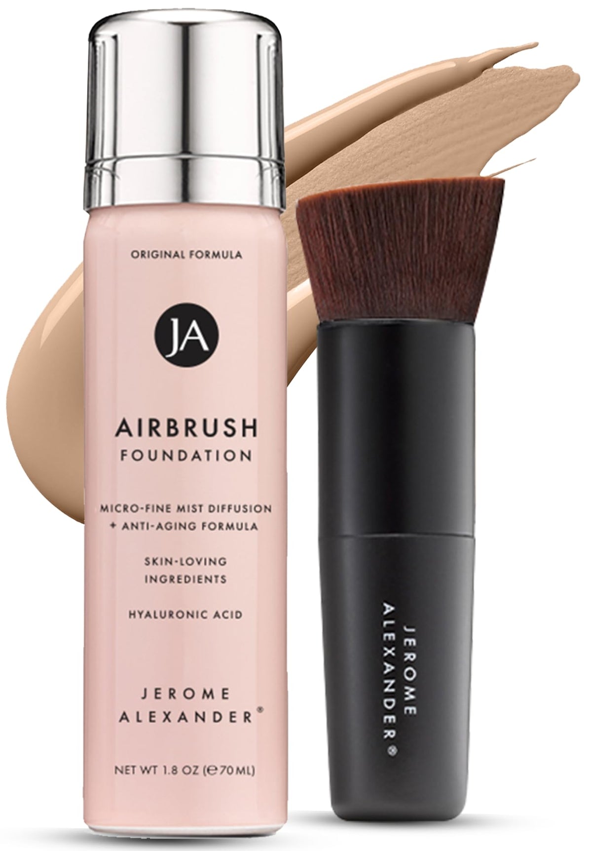 Jerome Alexander MagicMinerals airbrush foundation bottle offers smooth, buildable coverage.