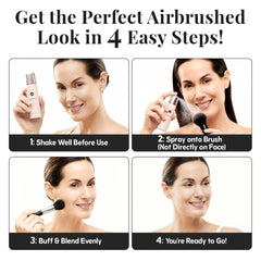 Jerome Alexander MagicMinerals kabuki brush for seamless, airbrushed application.