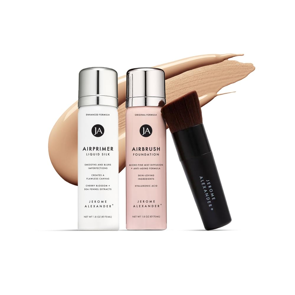 Jerome Alexander MagicMinerals airbrush foundation spray delivers even skin tone with a natural matte finish