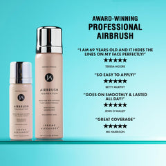 Jerome Alexander MagicMinerals airbrush mini spray shows quick, lightweight coverage for daily wear