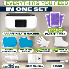 Jerrybox paraffin wax bath interior highlighting even melting with heating elements