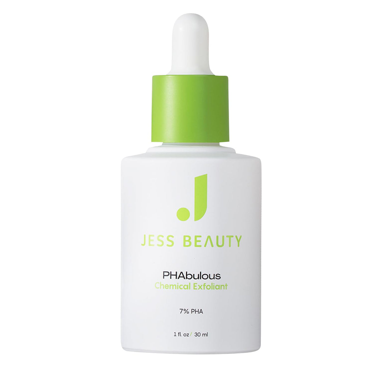 JESS BEAUTY PHAbulous Exfoliant bottle shows gentle exfoliation for sensitive skin and hydration