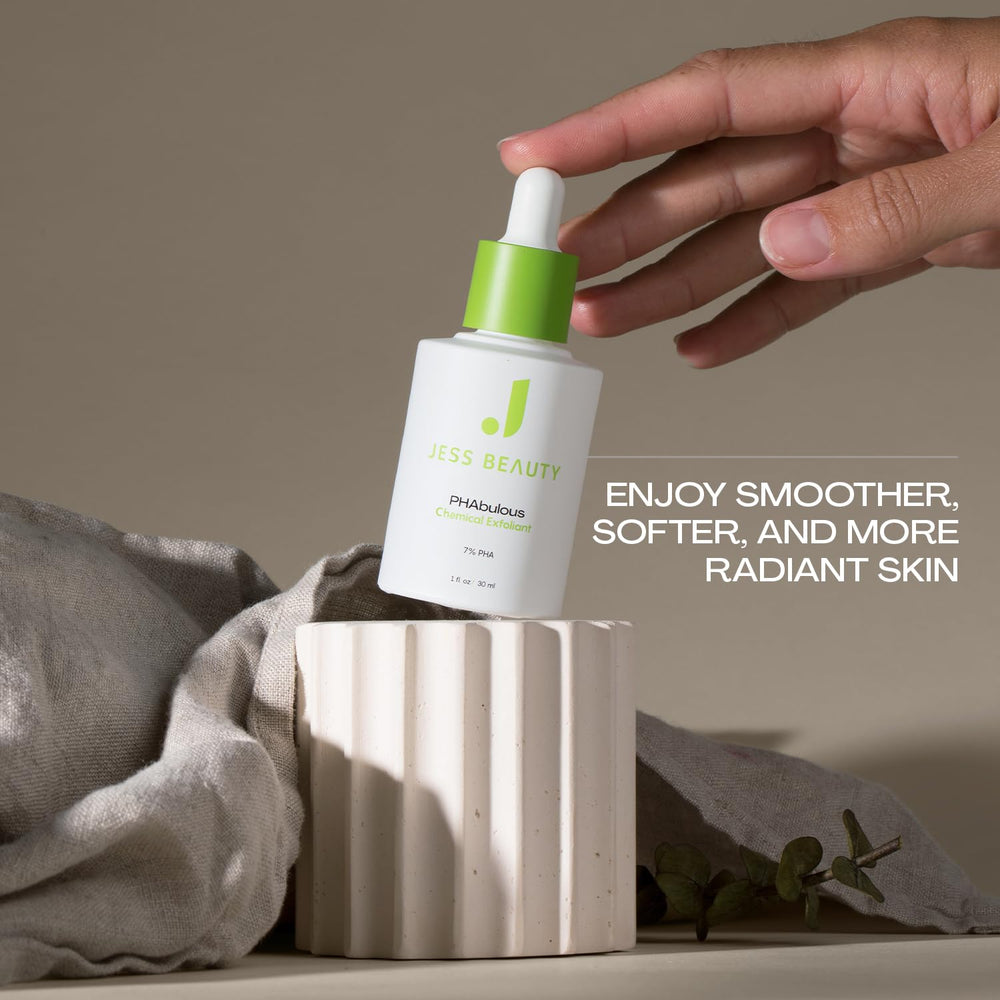 JESS BEAUTY PHAbulous Exfoliant premium packaging evokes quality skincare ritual