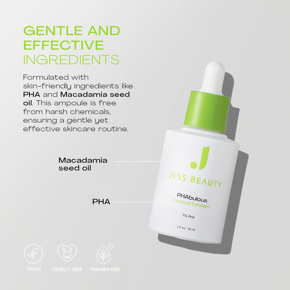 JESS BEAUTY PHAbulous Exfoliant texture close-up reveals creamy, moisturizing formula