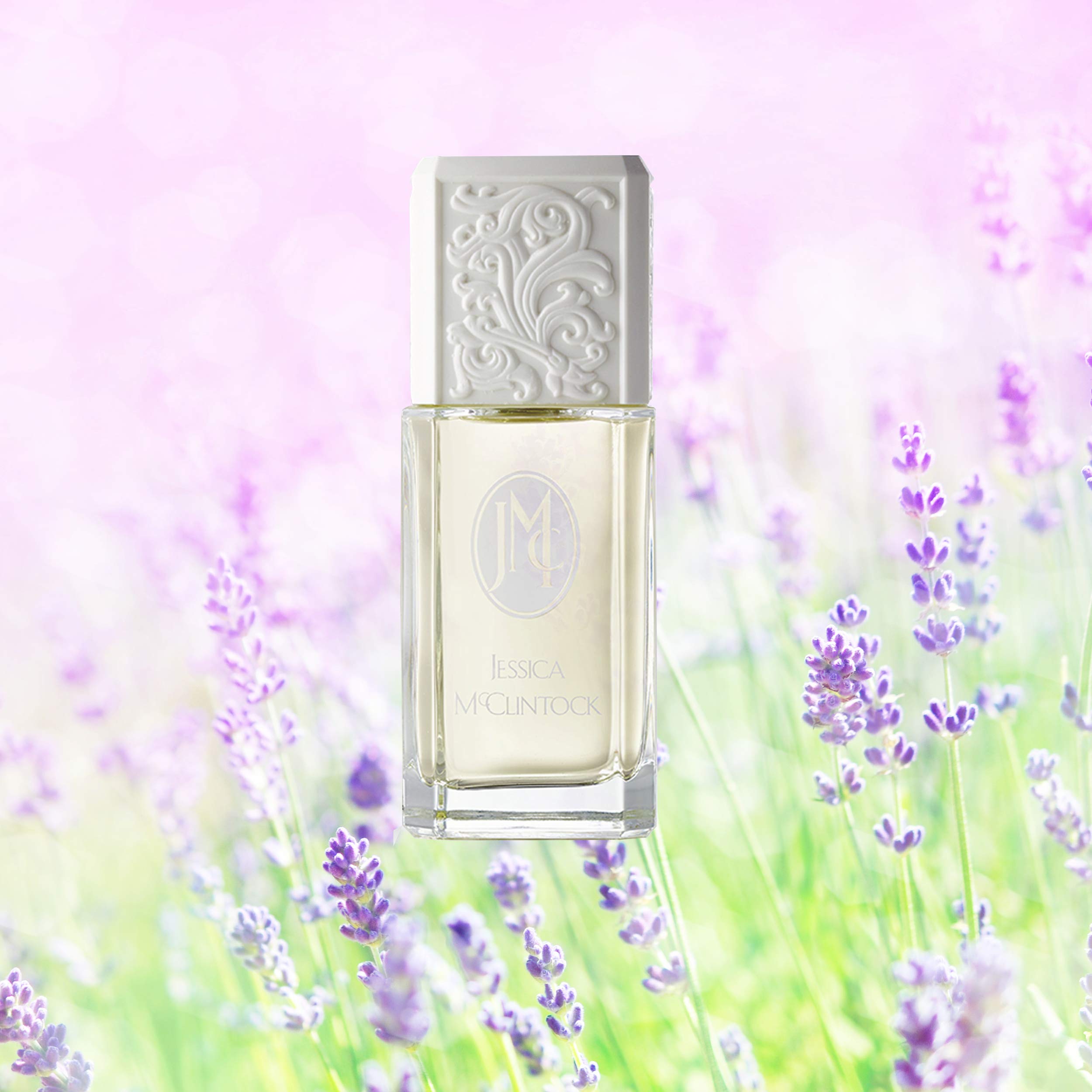 Jessica McClintock EDP fragrance notes teaser emphasizes tropical fruits and florals for romance.