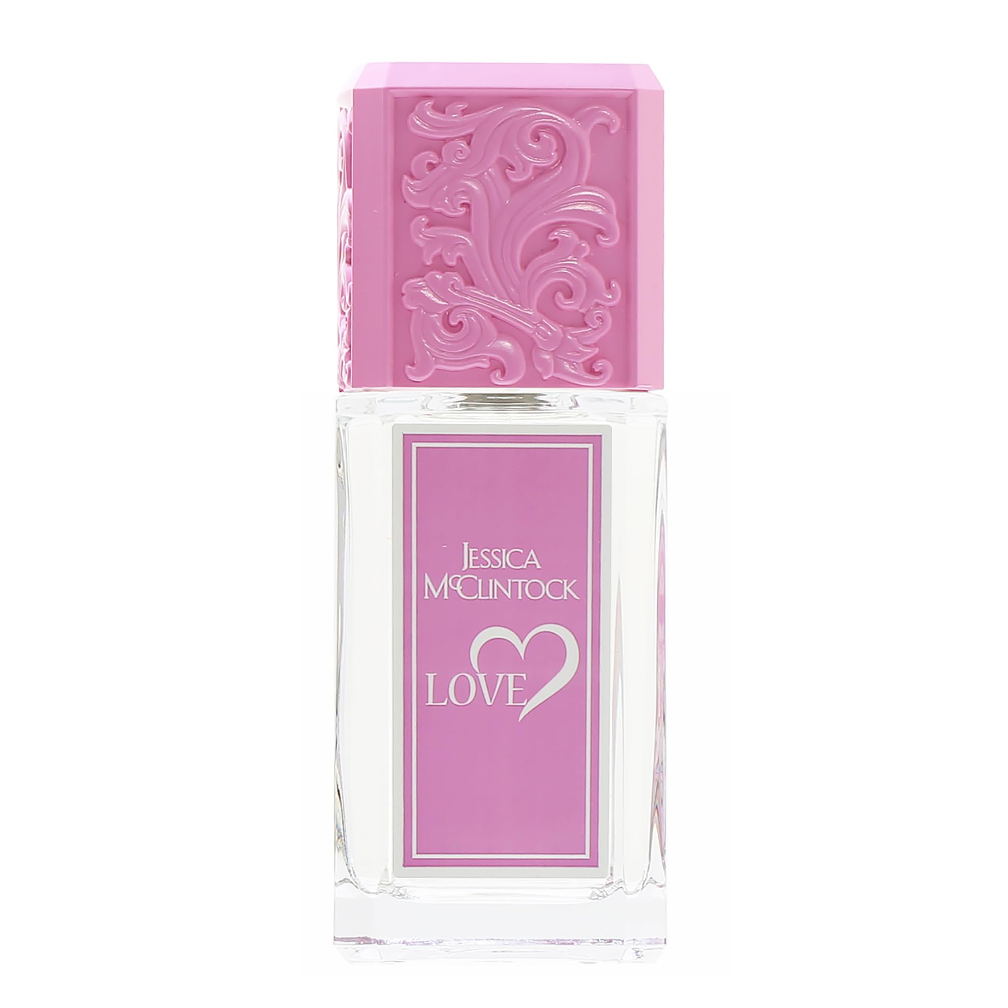 Jessica McClintock Love back label detail, premium packaging for gift-ready presentation