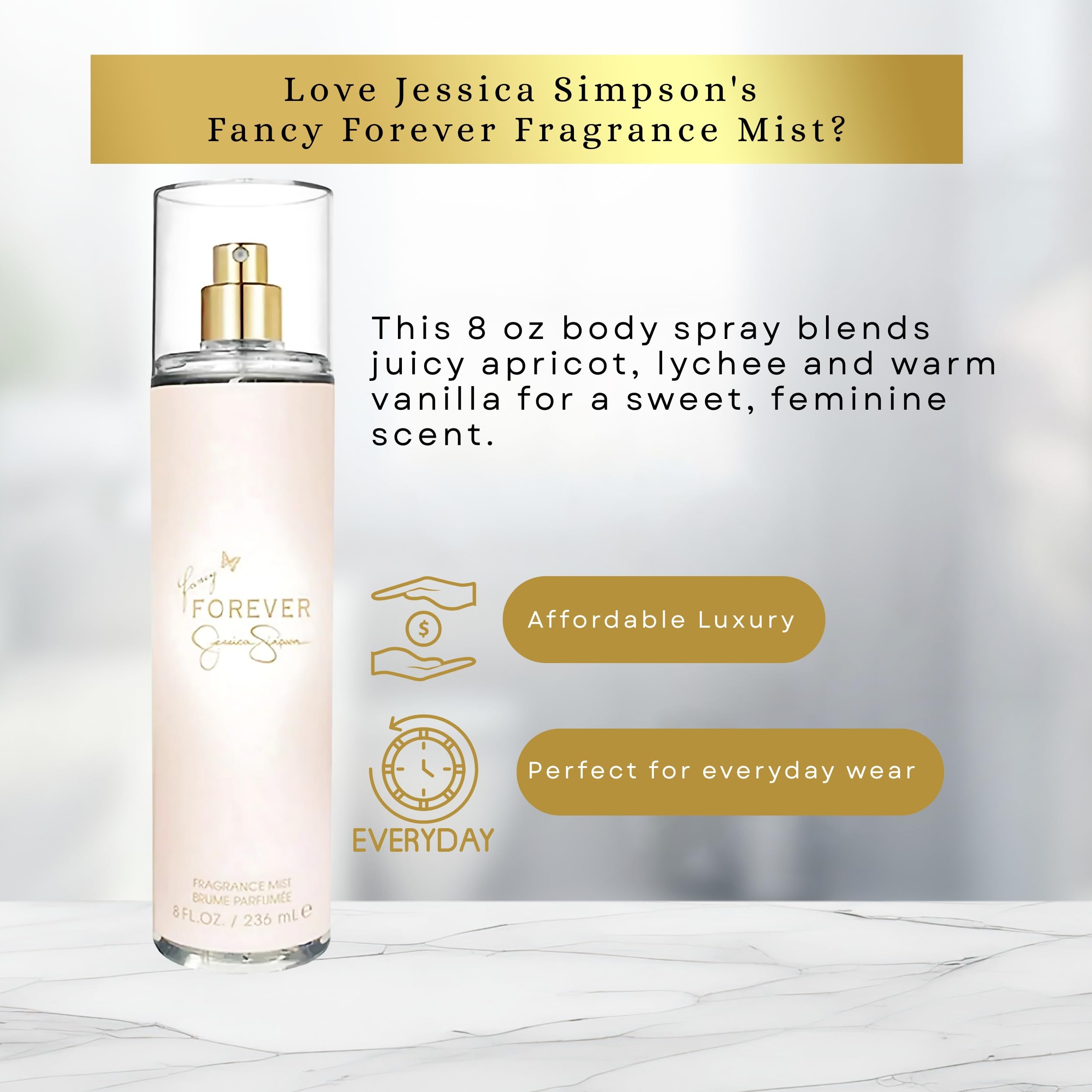 Jessica Simpson Fancy Forever lifestyle image suggests confident, elegant daily wear.