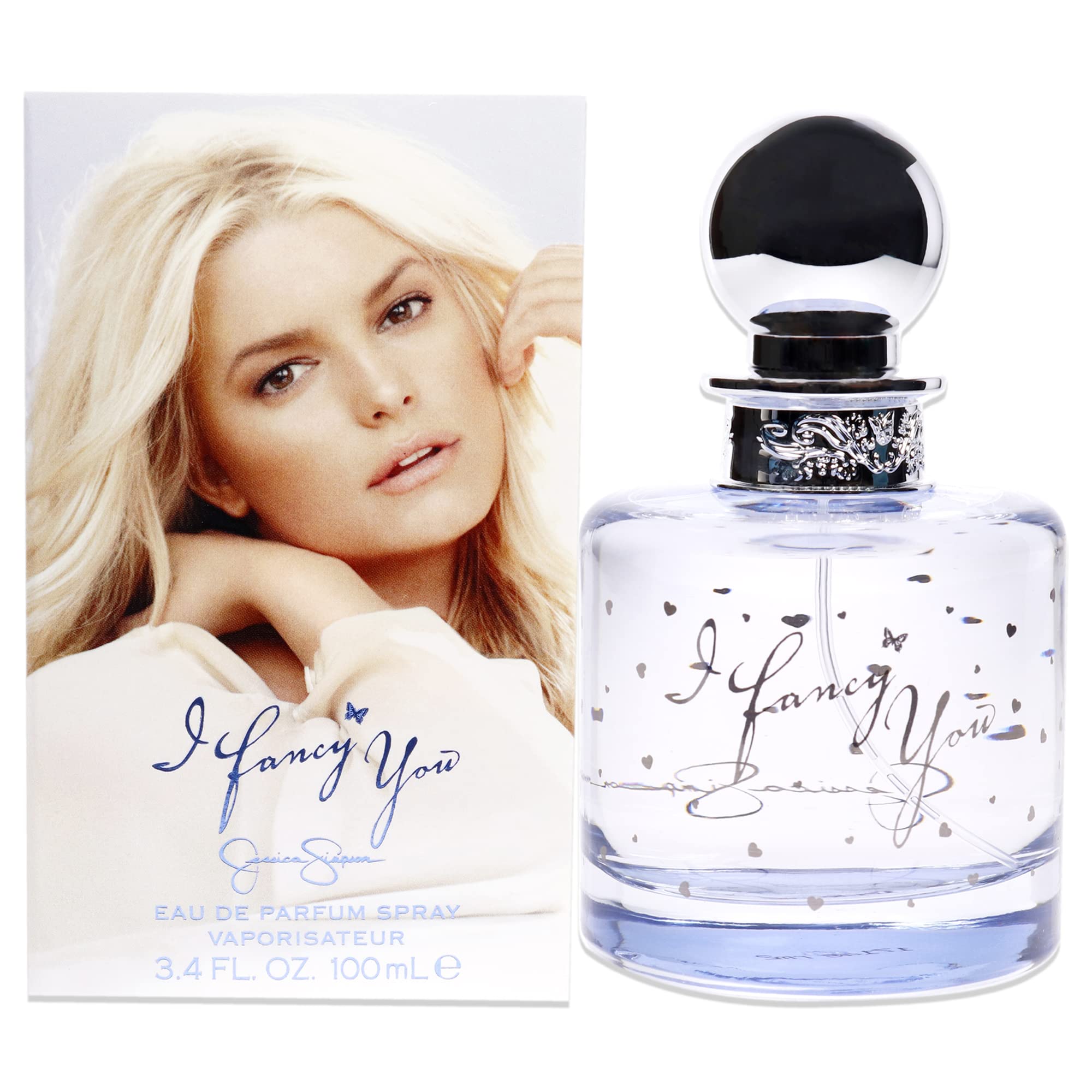 Jessica Simpson I Fancy You bottle for romantic evenings.