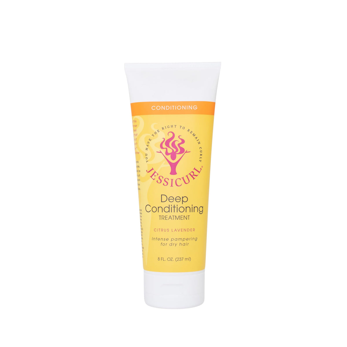 Jessicurl Citrus Lavender deep-conditioning bottle delivering ultra-hydration for dry curls and frizz control.