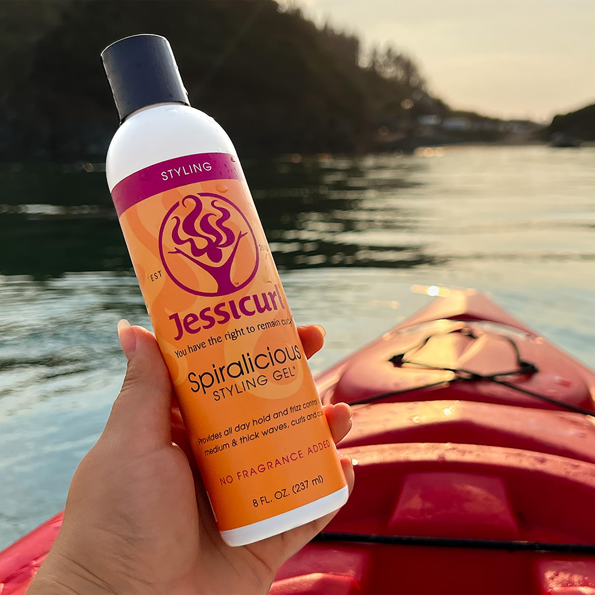 Jessicurl Spiralicious Gel being applied to soaking wet hair for curl definition.