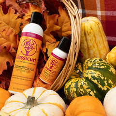 Jessicurl Spiralicious gel on hair, showcasing curl definition and lasting hold