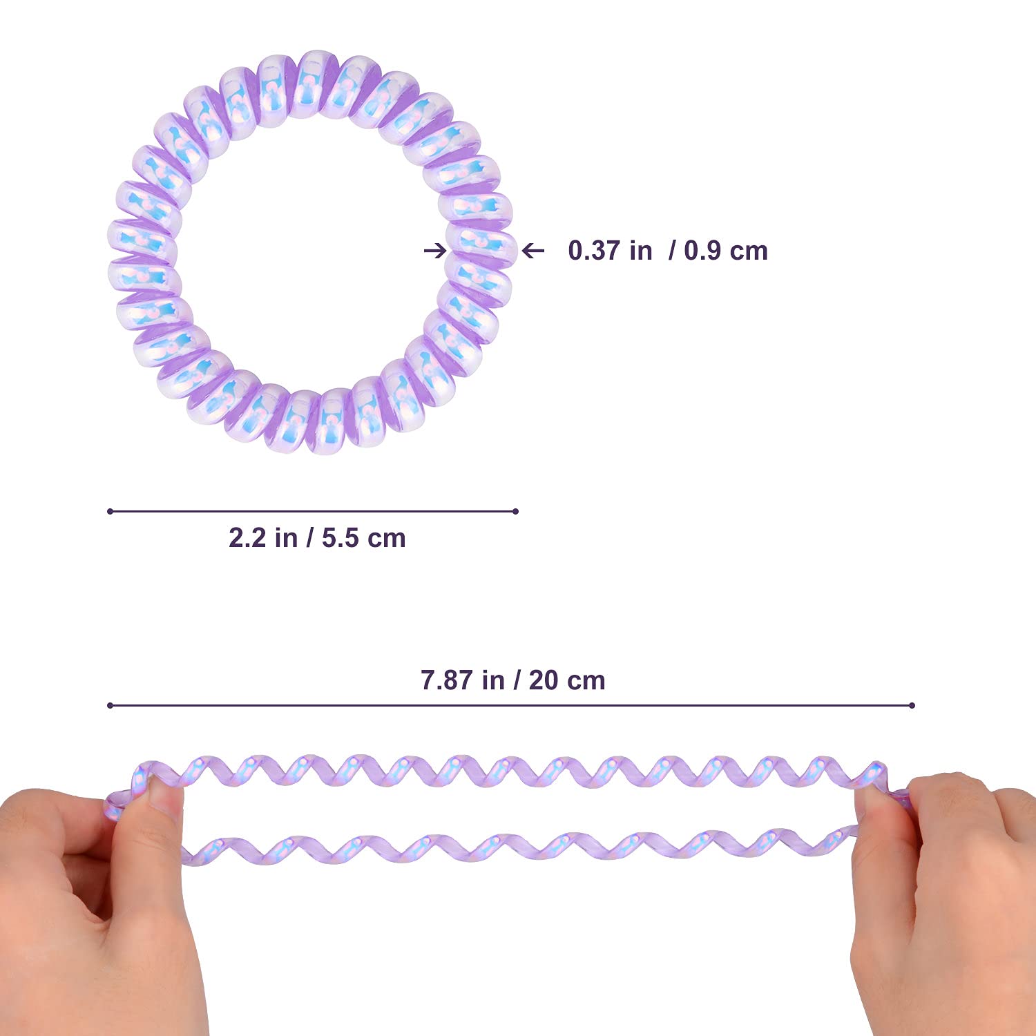 JessLab Spiral Hair Ties in assorted colors for playful, coordinated hairstyles.
