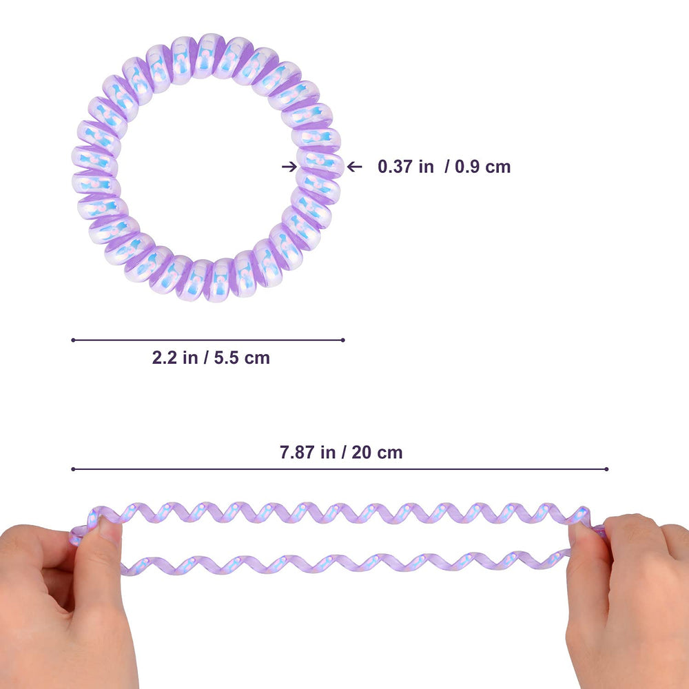 JessLab Spiral Hair Ties in assorted colors for playful, coordinated hairstyles.