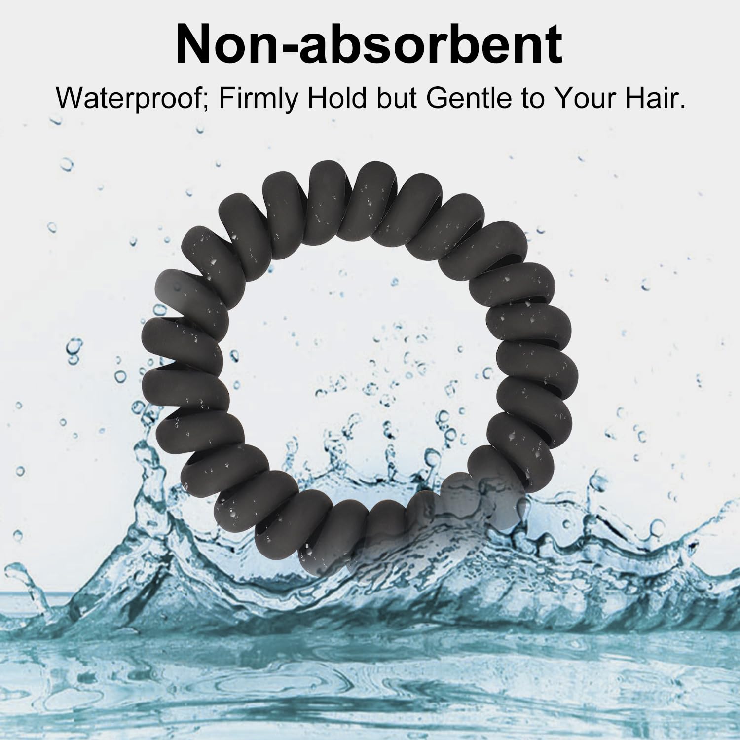 JessLab spiral hair ties coil design closeup highlighting gentle, non-damaging hold