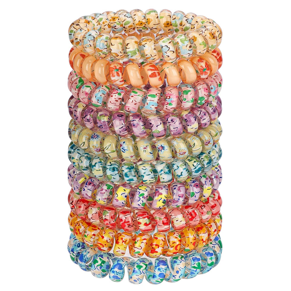 JessLab Spiral Hair Ties pack 10 colors for versatile daily wear and quick styling