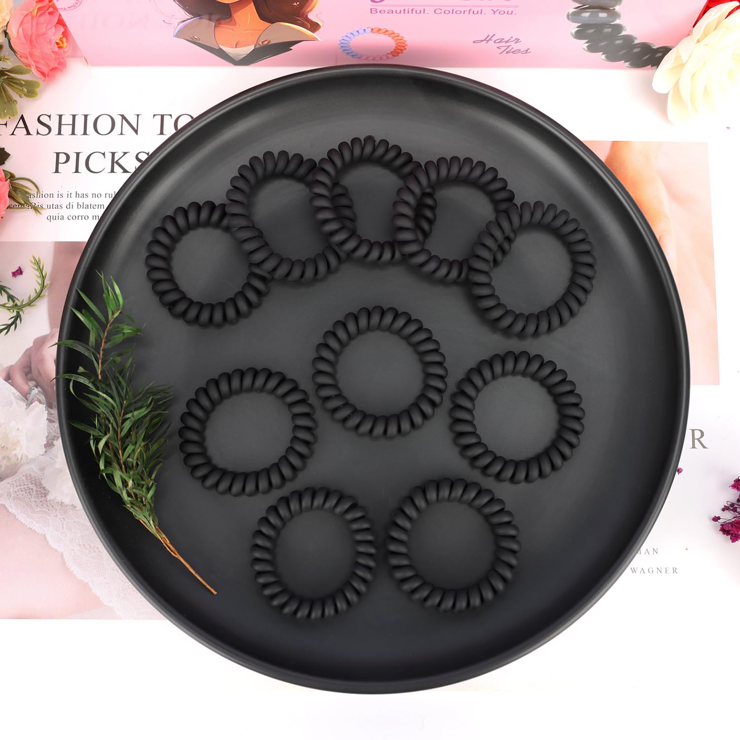 JessLab spiral hair ties secure hold for workouts and daily activities