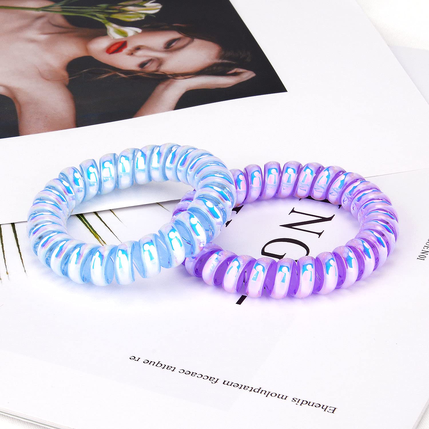 JessLab spiral ties are non-absorbent and shower-safe for aqua days.