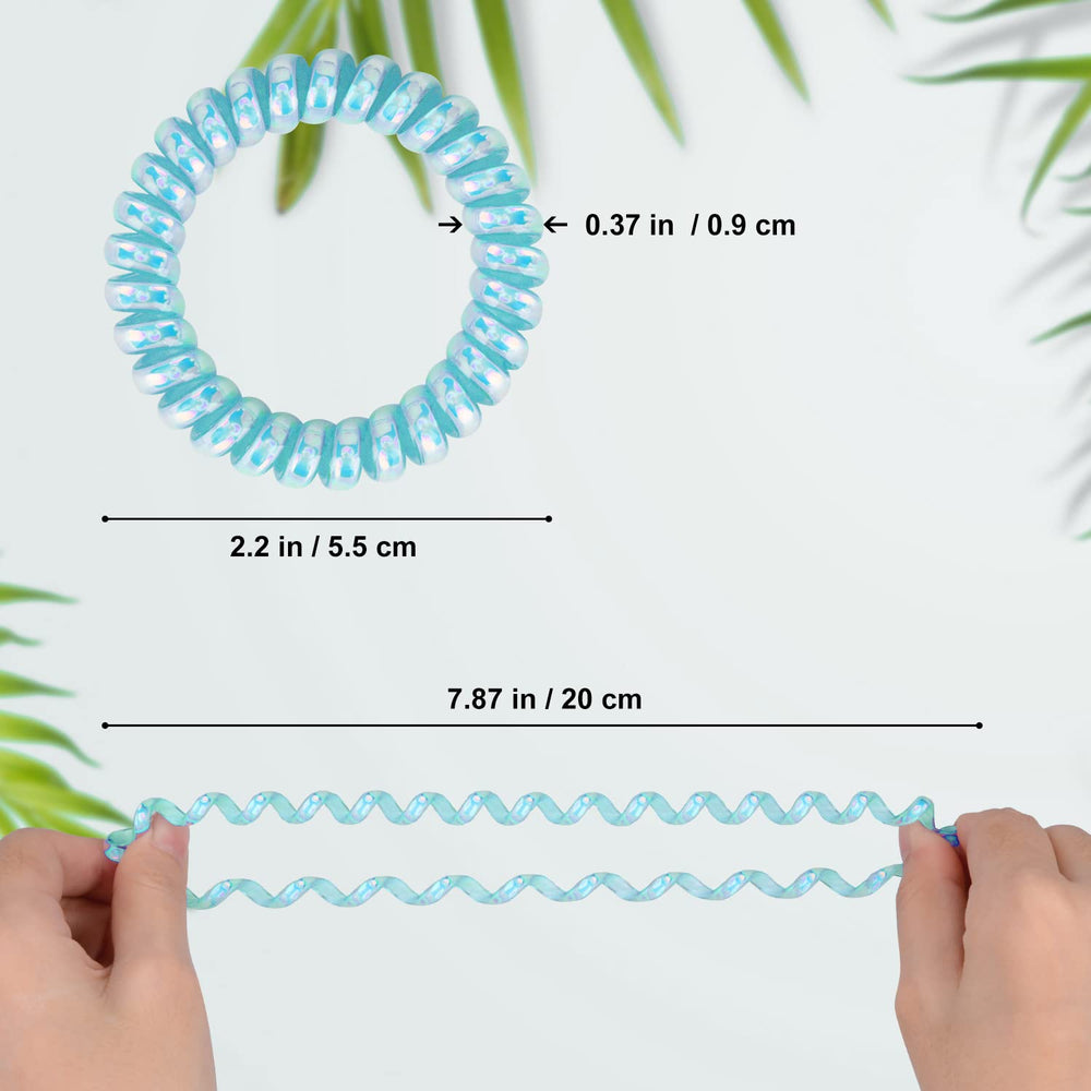 JessLab spiral hair ties worn as bracelets for quick styling on the go.