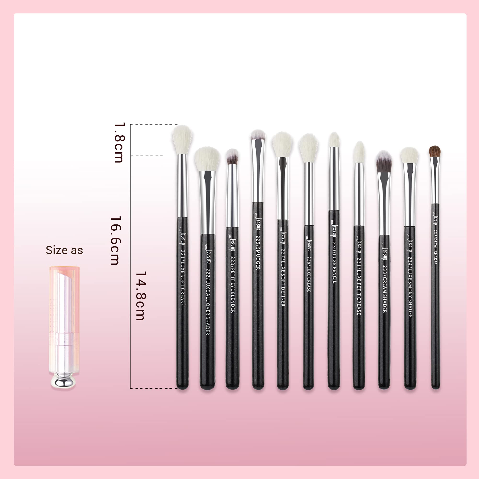 Jessup 15pcs set gift-ready black-silver box conveys premium quality.