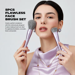 Jessup 5pc concealer brush ideal for spot concealing and even coverage.