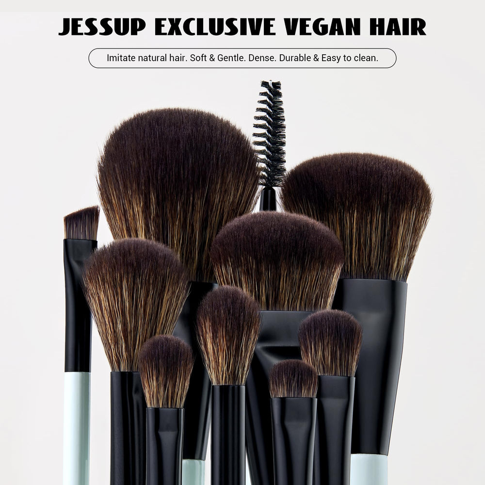 Jessup 6pc blush-highlight brush delivers natural flush and glow