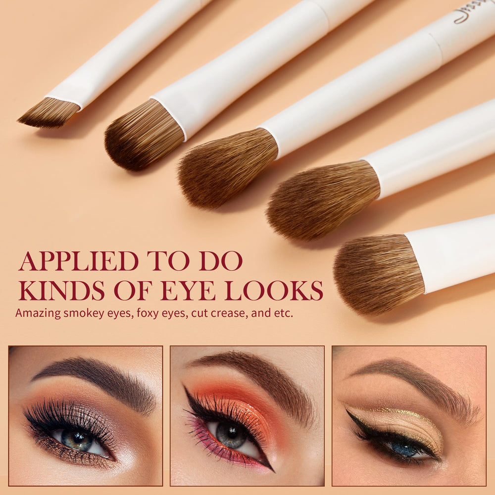 Jessup birch wood handles offer ergonomic grip for comfortable makeup sessions.