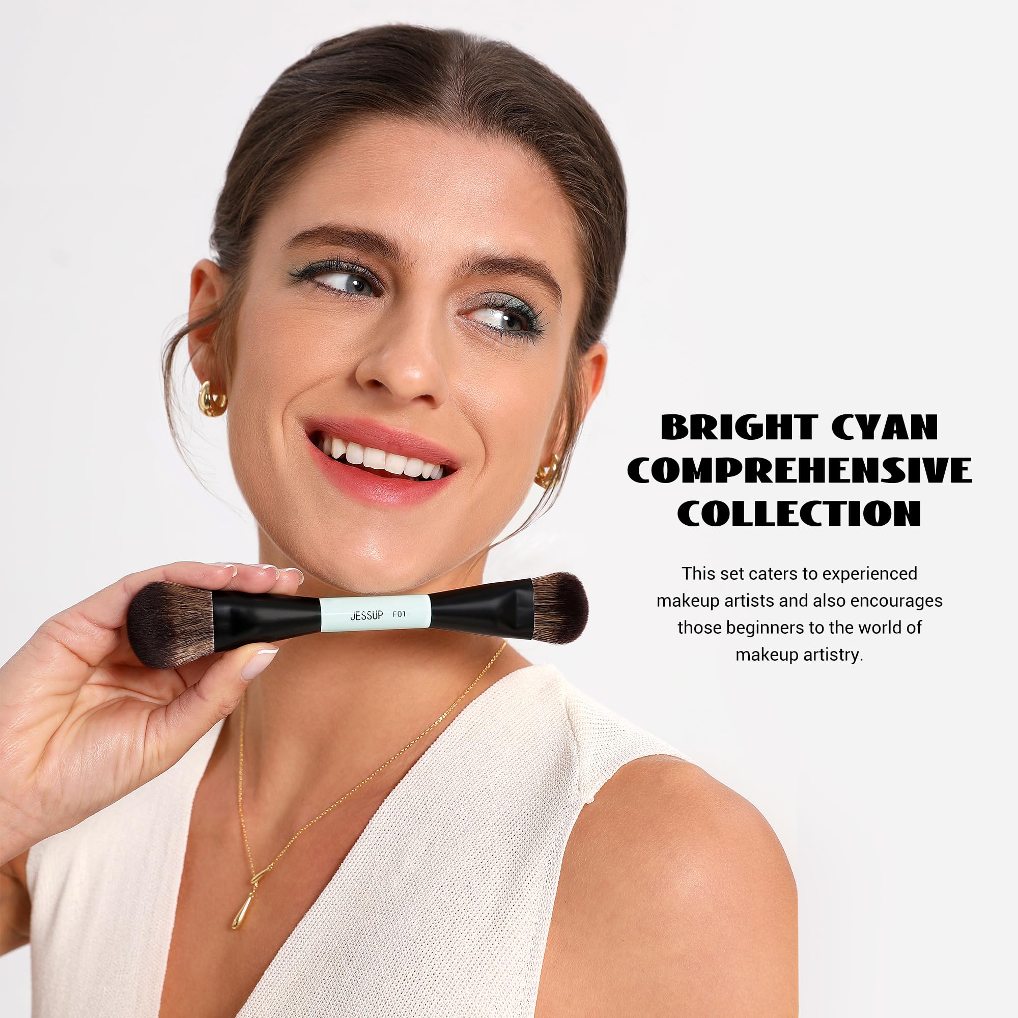 Jessup concealer brush designed for precise liquid and cream coverage