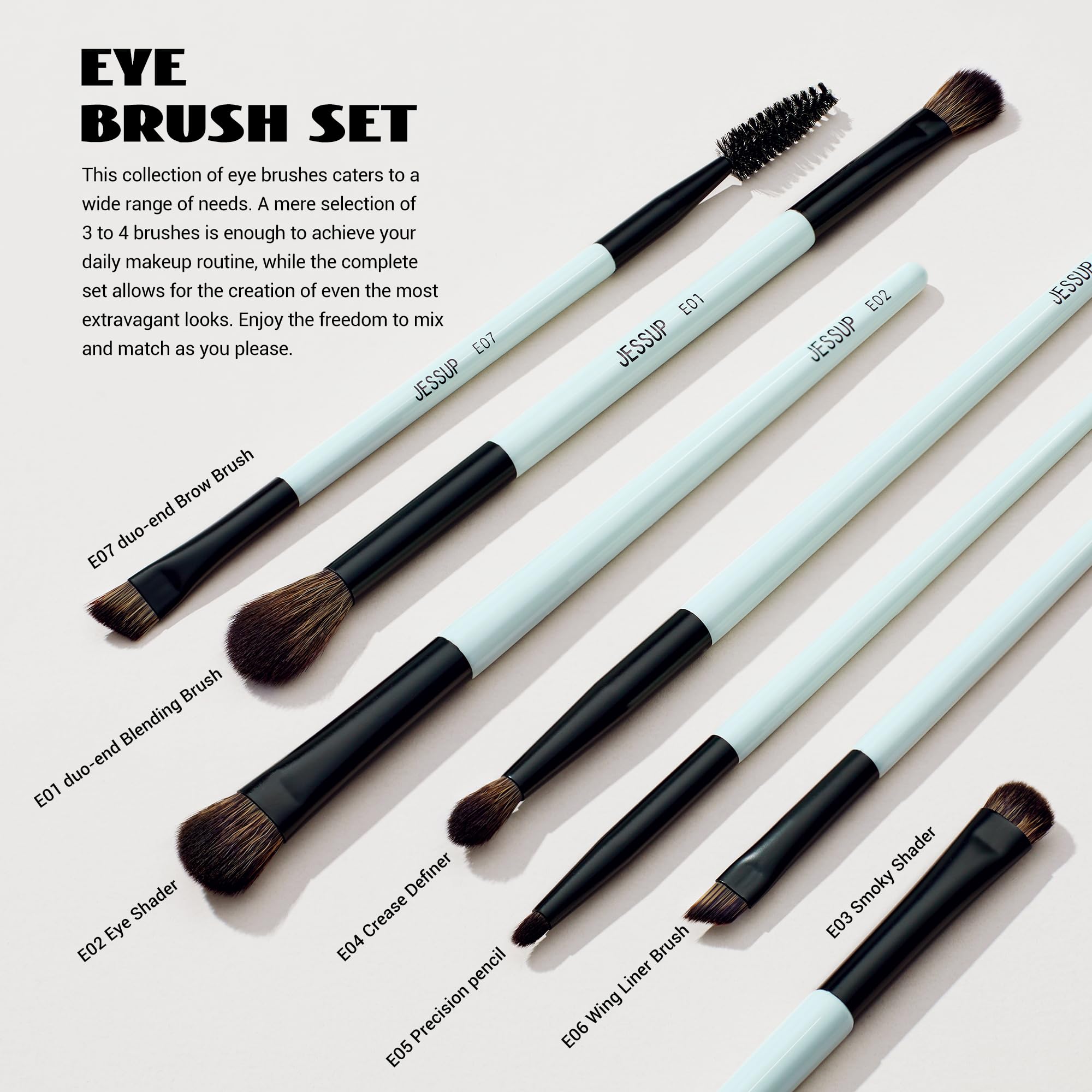 Jessup double-ended brow brush for natural looking arches
