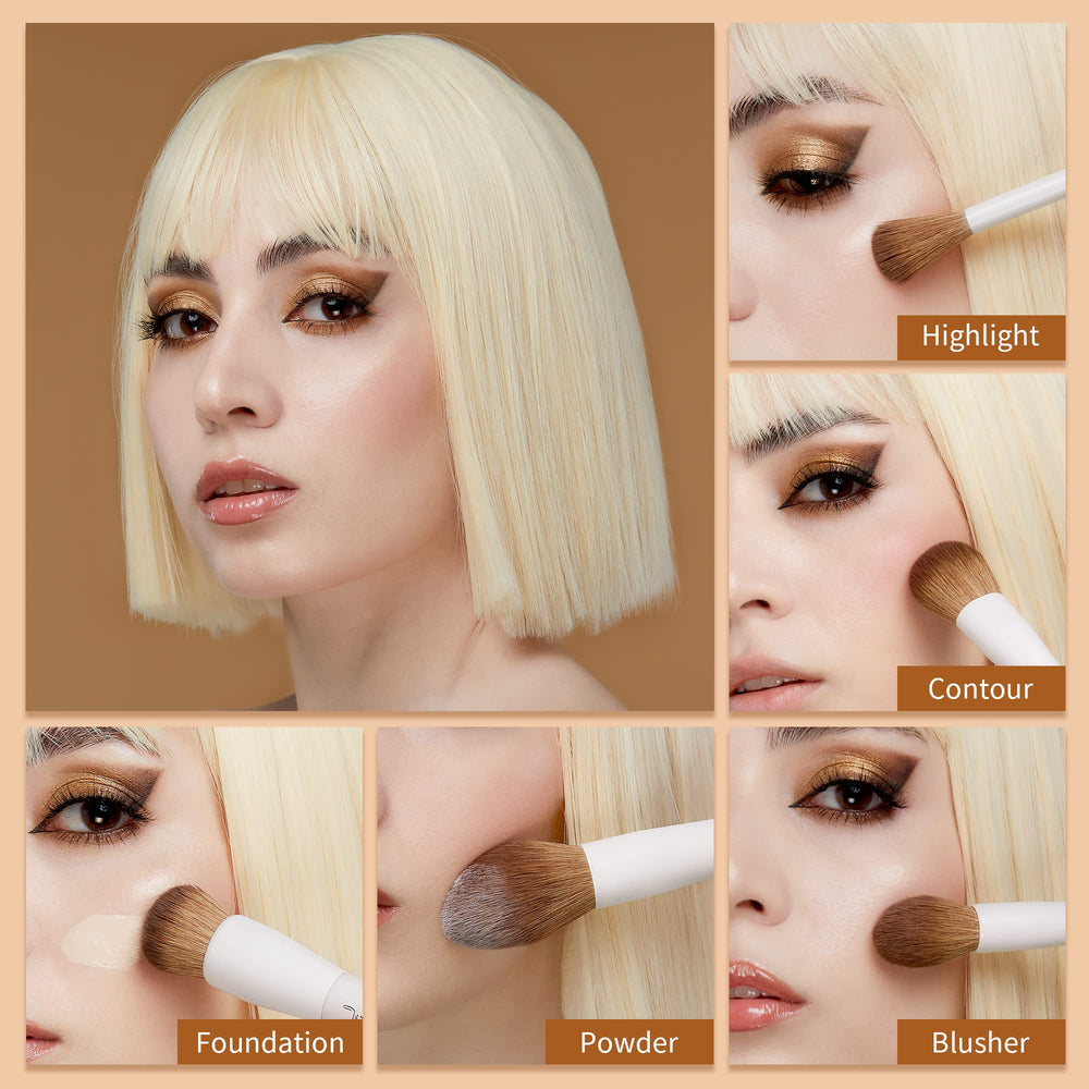 Jessup foundation brush 14pcs suitable for liquid and cream foundations with precise coverage