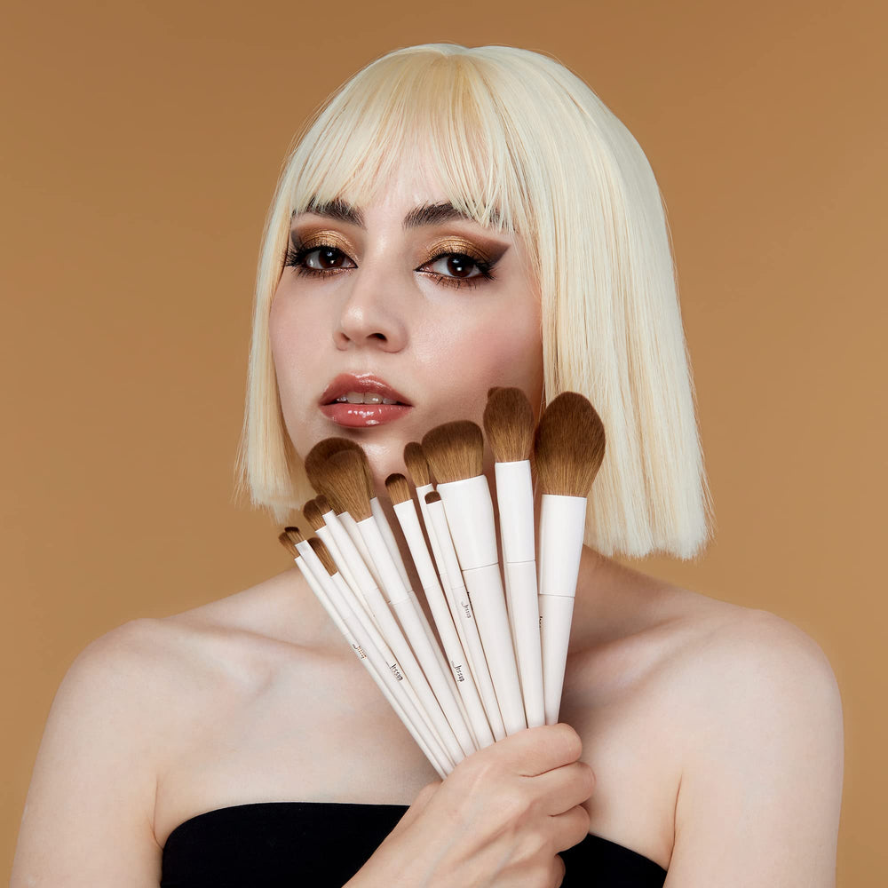 Jessup highlighter brush 14pcs precise application of glow on cheekbones